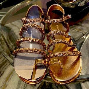 Bamboo rose gold sandal